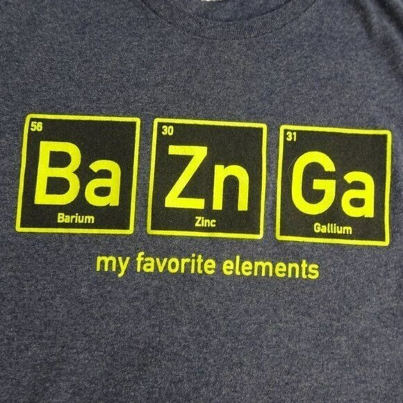 Big Bang Theory Bazinga Periodic Table Shirt Small - Picture 3 of 5
